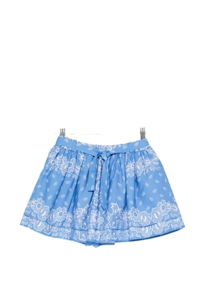 Maje bandana-print tiered short - Blue