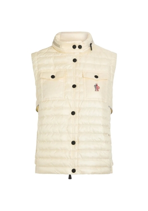 Moncler Gumiane quilted logo-patch gilet - Neutrals