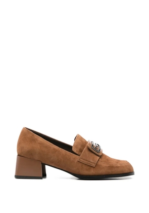 LINDA BAUMANN suede pumps - Brown