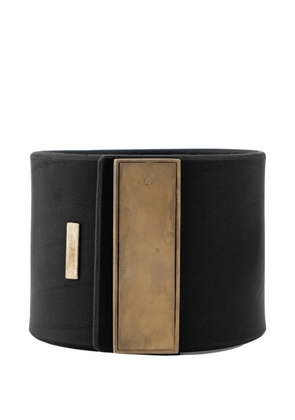 Parts of Four Sistema brass-insert leather bracelet - Black