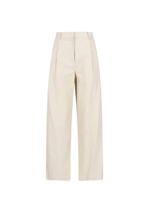DUNST pleated wide-leg trousers - Neutrals