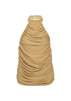 KENZIE KLAMBIE draped halter-neck top - Neutrals