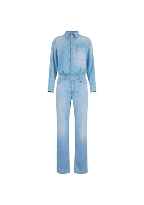 Elisabetta Franchi button pocket jumpsuit - Blue