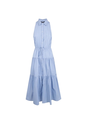 Lauren Ralph Lauren striped tiered dress - Blue