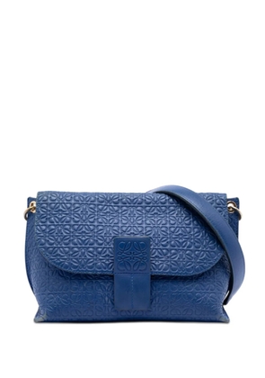 Loewe Pre-Owned 2016 Leather Repeat Anagram Avenue crossbody bag - Blue
