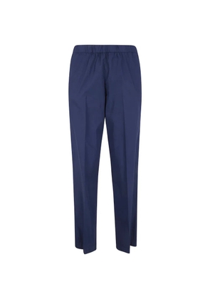 Kiltie elasticated-waist pressed-crease trousers - Blue