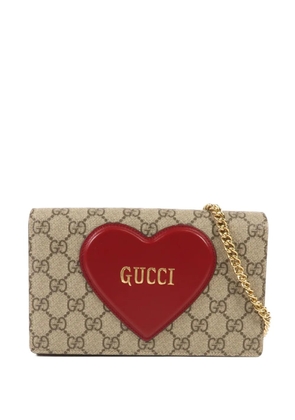 Gucci Pre-Owned GG heart-motif shoulder bag - Neutrals