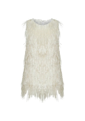 Co metallic fringe-trimmed top - Neutrals