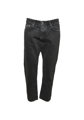 ICON DENIM star-embroidered washed jeans - Black