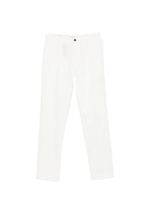 VELA SHOP belt-loops tailored trousers - White