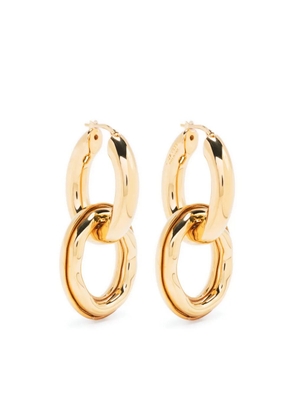 Jil Sander handcrafted brass earrings - Yellow