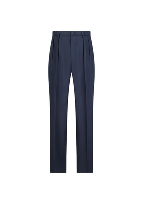 Tagliatore pleated straight-leg trousers - Blue
