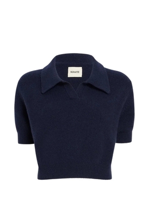 KHAITE Leni short-sleeves top - Blue