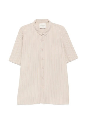 Gongdid Design plissé striped shirt - Neutrals