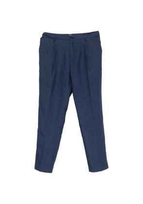 Entre Amis pleated slim-fit trousers - Blue