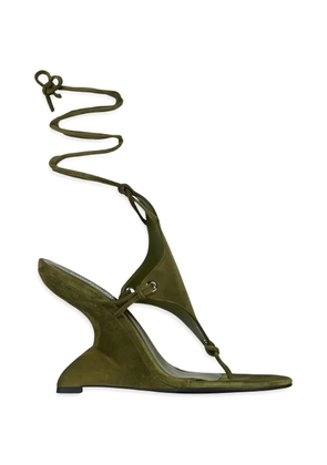 Jeffrey Campbell Pachouli lace-up wedge sandals - Green