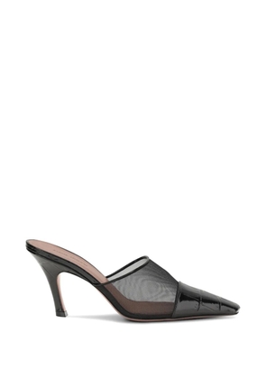 Amina Muaddi Jamie mesh mules - White