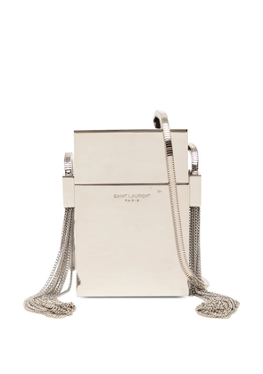 Saint Laurent Pre-Owned 2018 Mini Lambskin Smoking Box crossbody bag - White