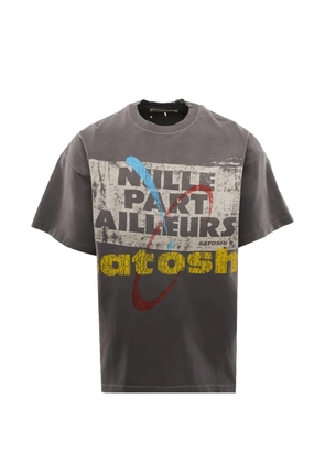 SATOSHI NAKAMOTO graphic-print T-shirt - Grey