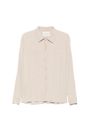 Gongdid Design plissé striped shirt - Neutrals