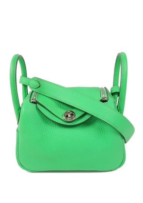 Hermès Pre-Owned mini Lindy Clemence-leather handbag - Green
