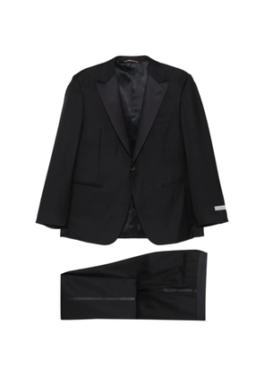 Canali logo-patch single-breasted dinner suit - Blue