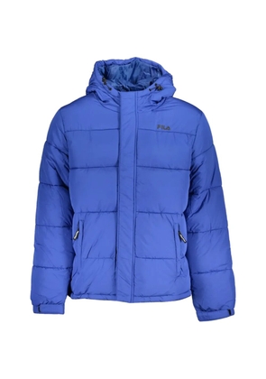 Fila hooded quilted puffer jacket - Blue