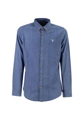 Barbour logo-embroidered denim shirt - Blue