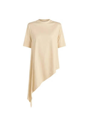 Nineminutes The Amber asymmetric T-shirt - Neutrals