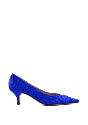 Casadei pleated satin pumps - Blue