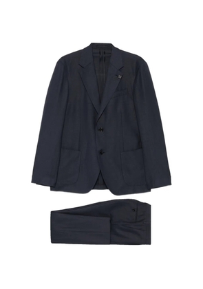Lardini flower-pin single-breasted suit - Blue