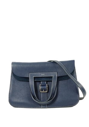 Hermès Pre-Owned 31 Halzan Clemence-leather shoulder bag - Blue