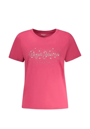 Pepe Jeans rhinestone-embellished T-shirt - Pink