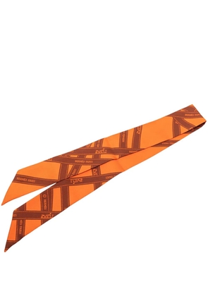 Hermès Pre-Owned 2000-2025 Bolduc Silk Twilly Scarf scarves - Orange