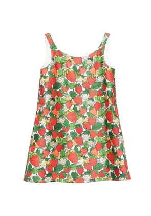 alessandro enriquez strawberry-print mini dress - White