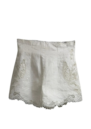 ZIMMERMANN embroidered shorts - White