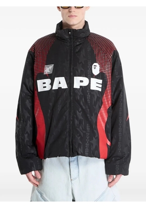 A BATHING APE® logo-print padded jacket - Black