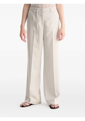 BIANCALANCIA drawstring pressed-crease trousers - Grey