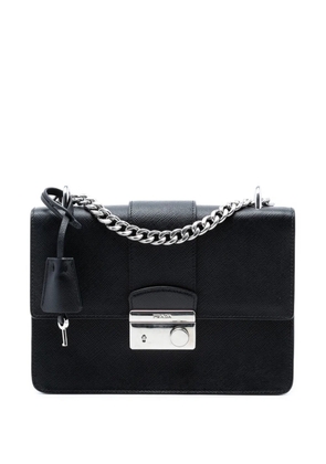 Prada Pre-Owned 2010-2026 Saffiano Lux Sound Lock crossbody bag - Black