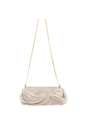 Benedetta Bruzziches Ondina crystal-embellished mesh clutch bag - Neutrals