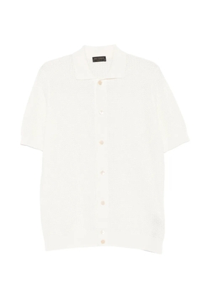 Dell'oglio crochet-knit short-sleeve shirt - White