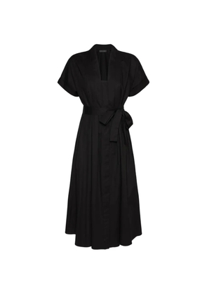 ELENA MIRO` belted pleated dress - Black