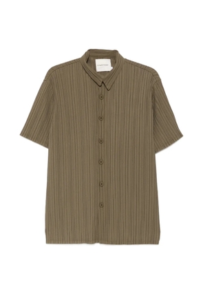 Gongdid Design plissé striped shirt - Green