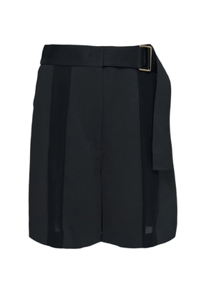 Club21 Collection Sloane belted crepe shorts - Black