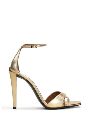 Giuseppe Zanotti Brivido Cruz metallic crossover-strap sandals - Gold