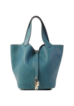 Hermès Pre-Owned MM Picotin Clemence-leather tote bag - Blue