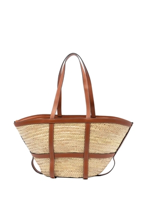 Celine Pre-Owned 2019 Medium Raffia Gridded Classic Panier tote bag - Neutrals