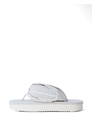 Rick Owens DRKSHDW frayed denim sandals - Neutrals