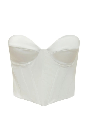 ACTUALEE strapless boned bustier top - White