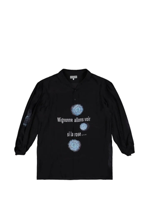 Yohji Yamamoto Sea-motif silk shirt - Black
